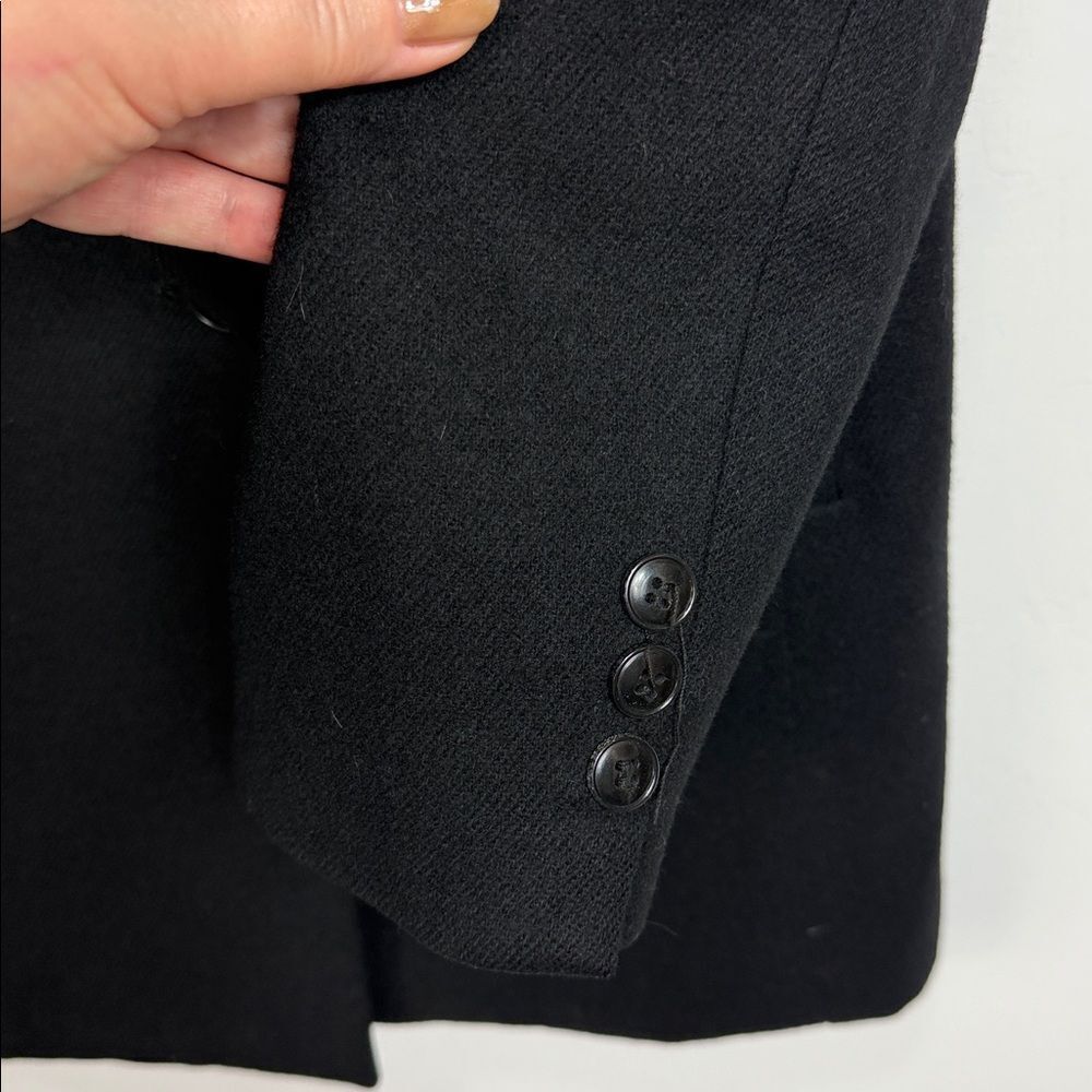 Greg Adams Black Wool Blazer Jacket Women’s Size 13/14 Classic Tailored - Picture 6 of 13